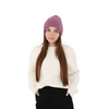 Dámská zimní čepice fialová 100% extra fine merino vlněná Ariga