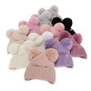 Dívčí zimní čepice, růžová, 100% merino vlněná, podšitá vlněným fleecem, zavazovací, Kiarina