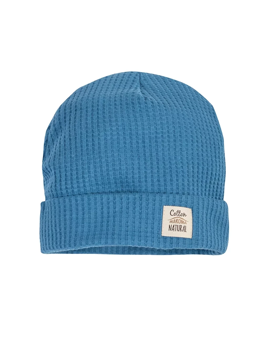 Přírodní dětská čepice Waffel - Denim