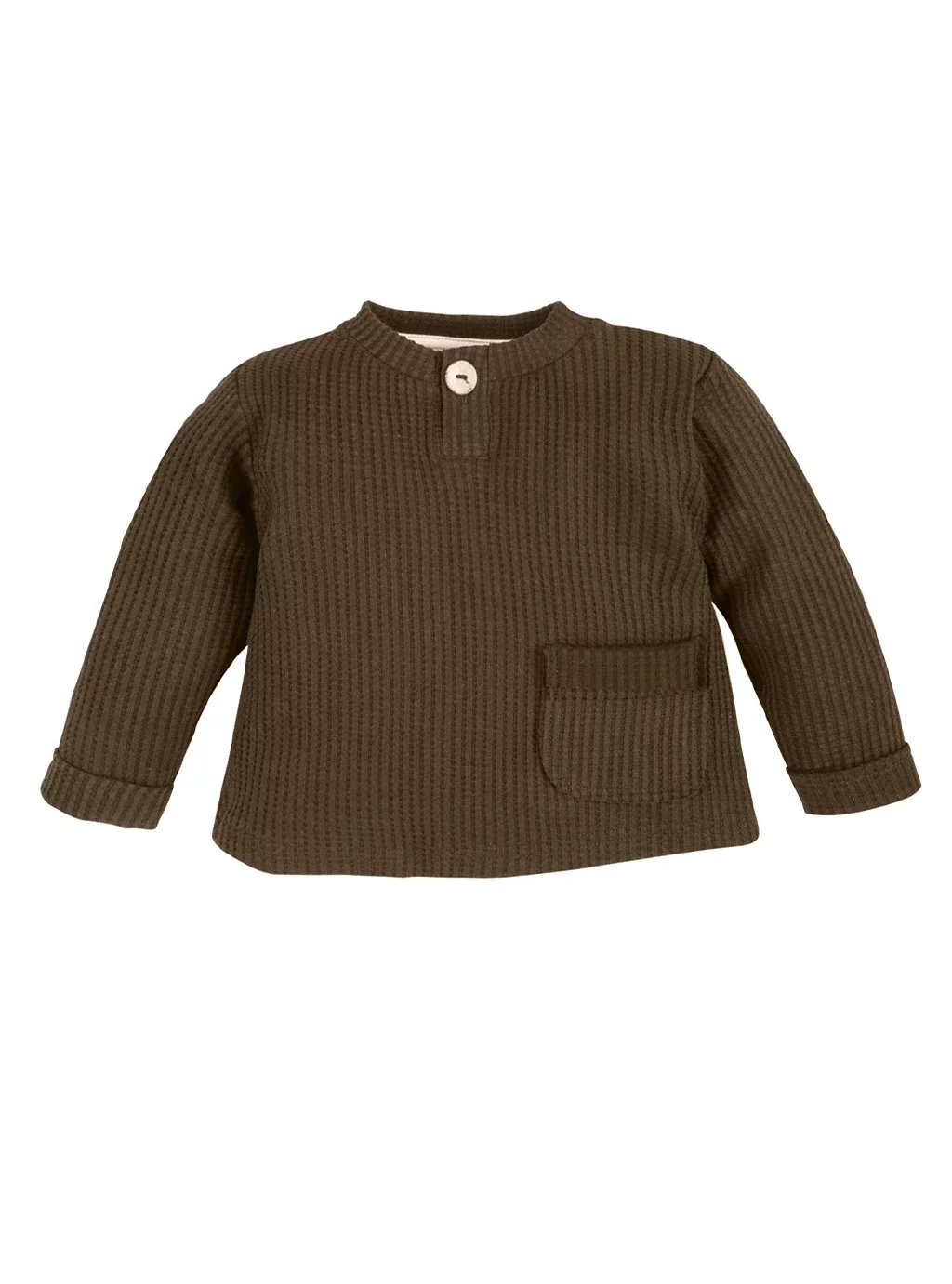 Přírodní mikina Waffel Baby Polo - Mocha