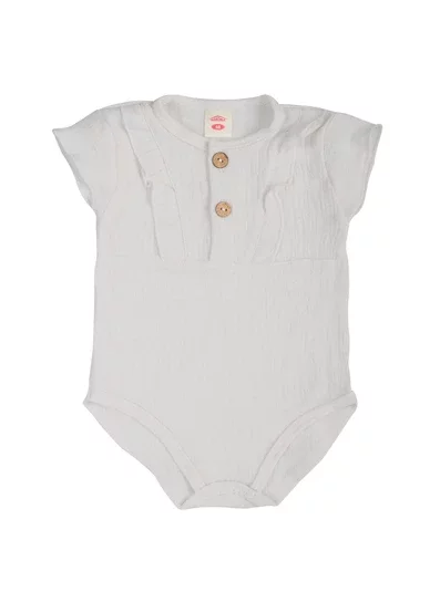 KR Bamboo Muslin Girl Baby Body - Milk