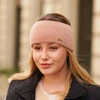 Dámska zimná čelenka krémová merino vlnená Katrina