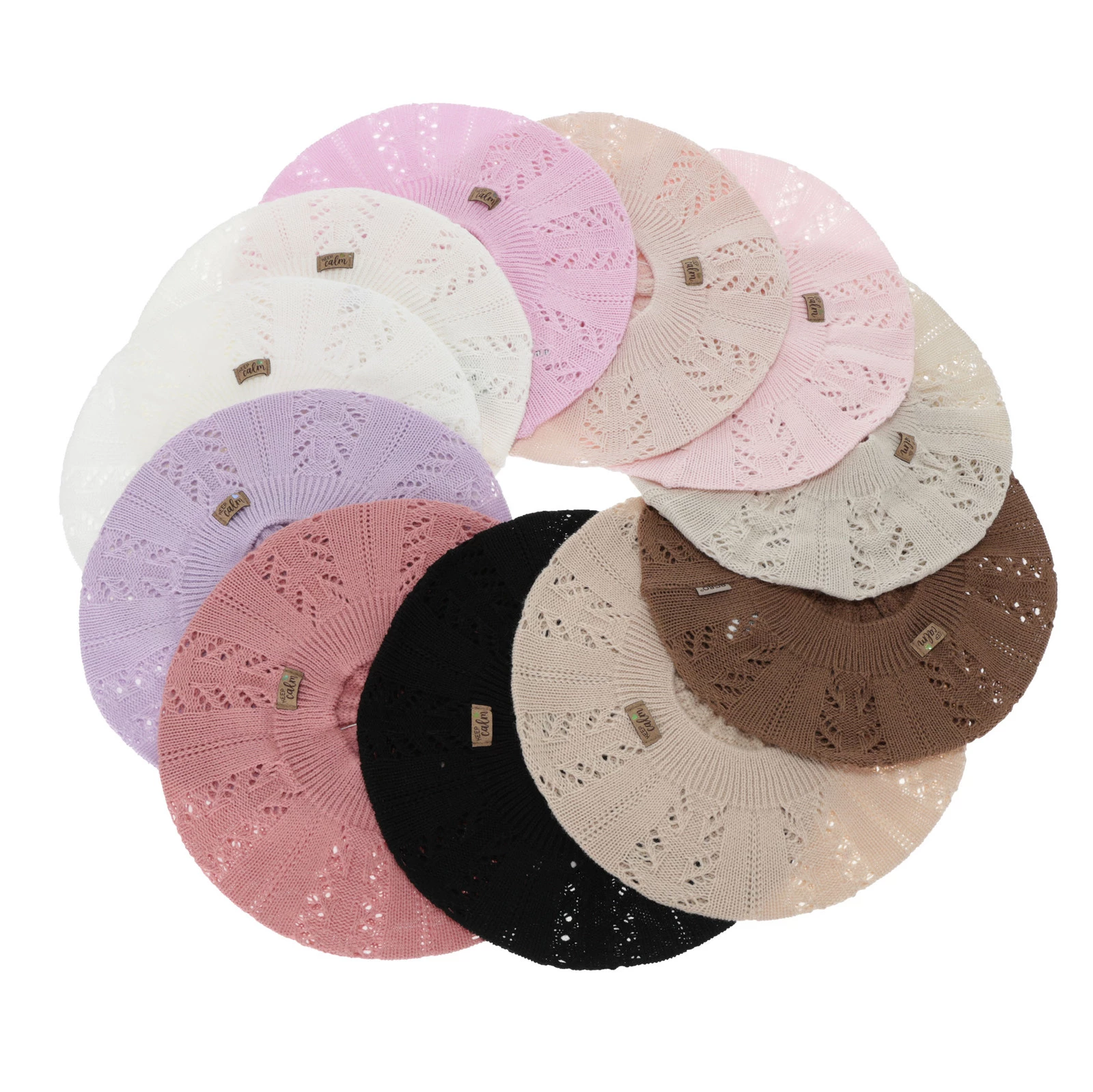 Beret dívčí podzimní, jarní, fialový, Kevira