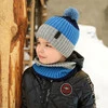 Komplet zimní chlapecký: čepice a tunel hořčicový s bambulí Karson