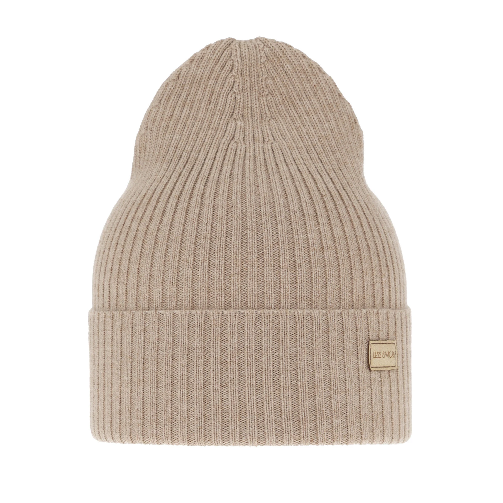 Dámská jarní/zimní čepice béžová 100% extra fine merino vlněná Sophie