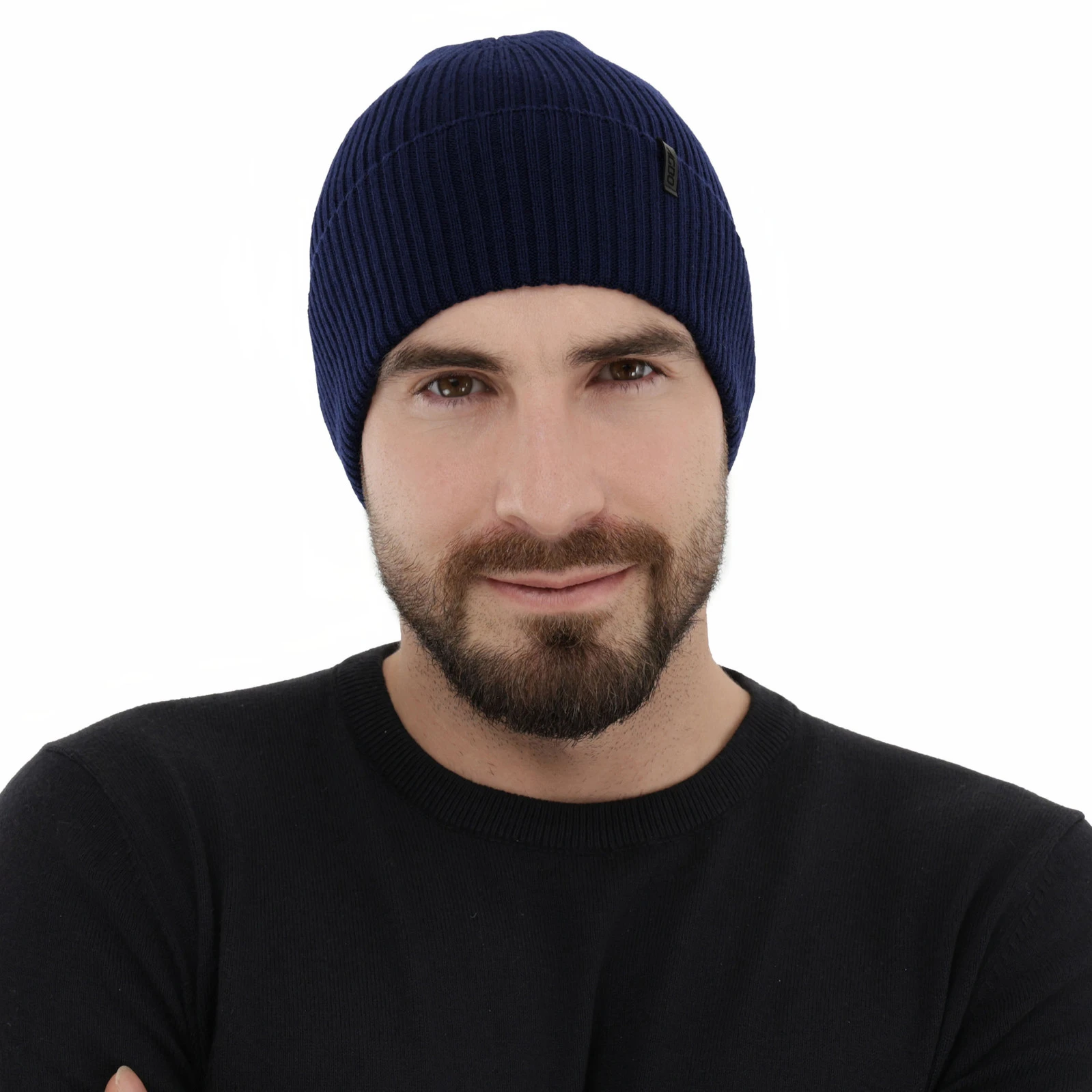 Čepice zimní pánská tmavě modrá 100% vlněná Merino Thorin