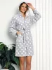 Dámský župan - Šedý s bílými puntíky