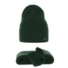 Dámský jarní/zimní set: čepice a šála zelený 100% extra fine merino vlna Melpomena