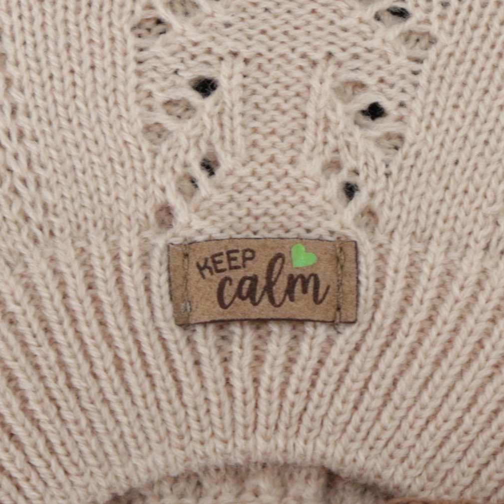 Beret dívčí podzimní/jarní, krémový, Kevira