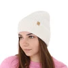 Dámská zimní čepice, krémová, 100% merino vlněná, Isla