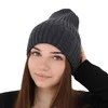 Dámská zimní čepice šedá 100% extra fine merino vlněná Ariga