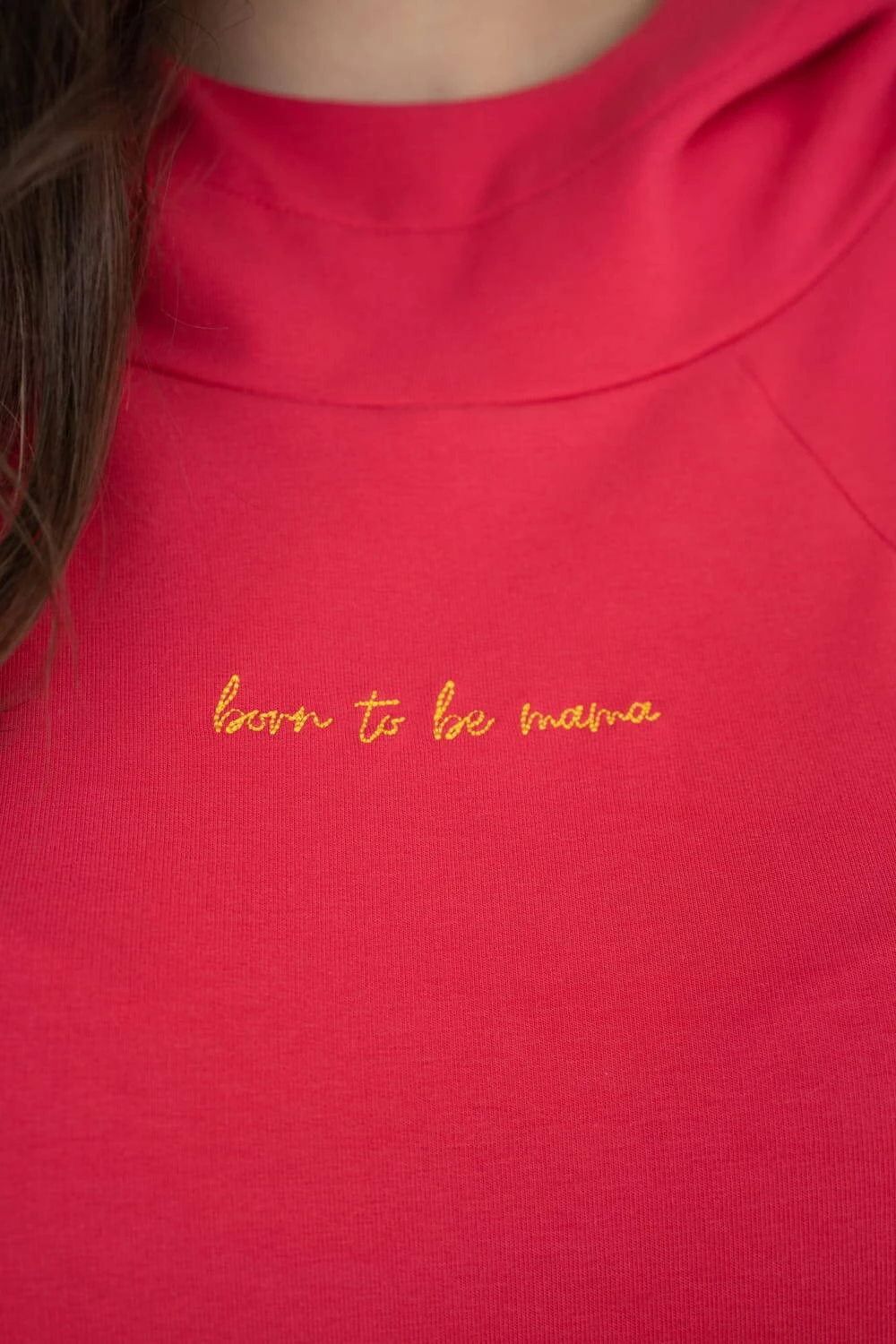 Těhotenská a kojící mikina s výšivkou Milk Please magenta