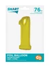 Zlatý balónek Smart s číslem "1" -76cm