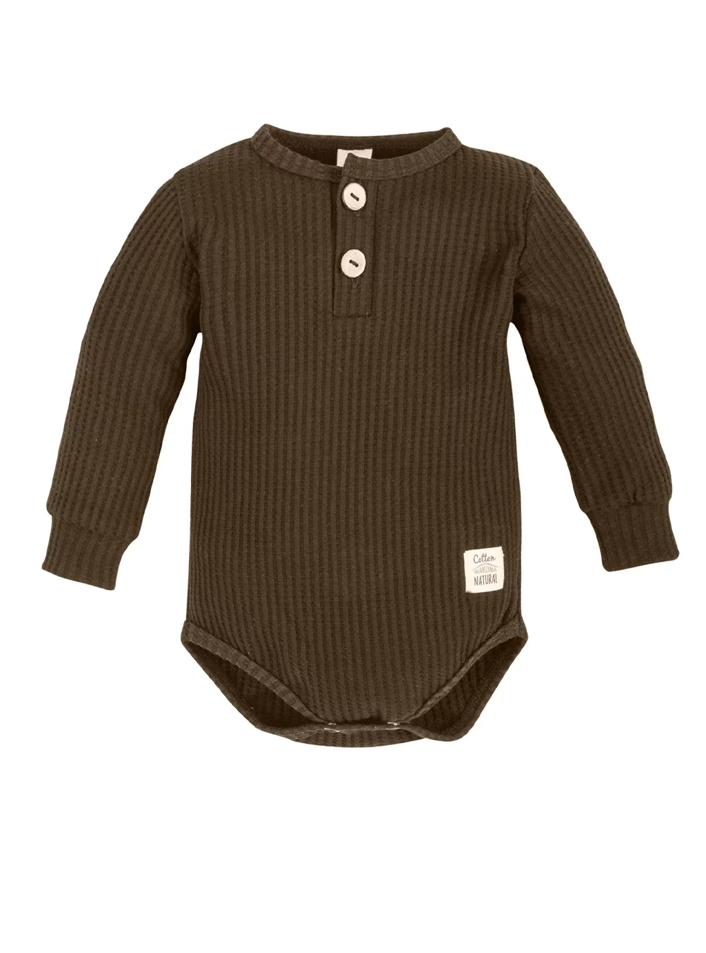 Dětské polo body DR Natural Waffel - Mocha