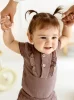  KR Bamboo Muslin Girl Baby Body - Choco