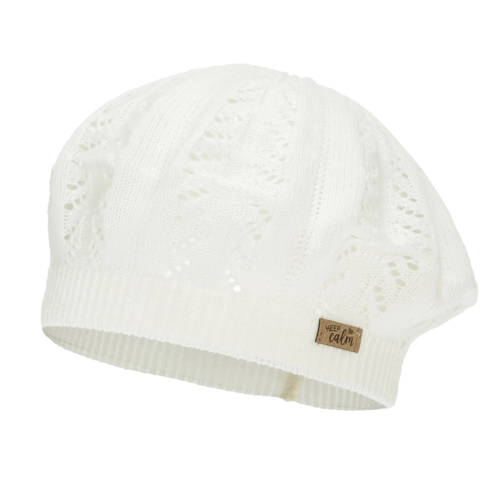 Beret dívčí podzimní/jarní, krémový, Kevira