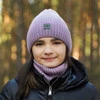 Komplet zimní dívčí: čepice a tunel béžový Tasha