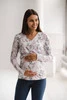Milk Bar těhotenská a kojící halenka s dlouhým rukávem se vzorem magnólie