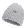 Dámská zimní čepice, šedá, 100% merino vlněná, Lano